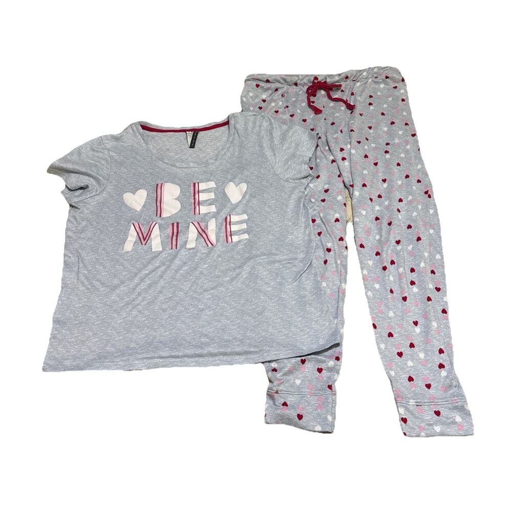 Jalyn Intimates Be Mine Valentines PJ set Medium Pants hearts & pockets